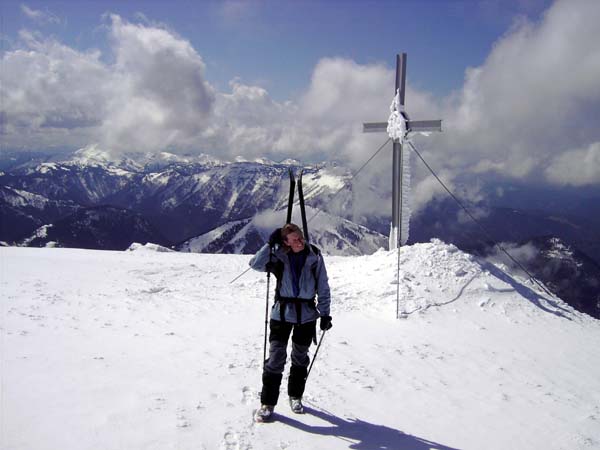 der Ötschergipfel im Winter - Blick nach SW zum Dürrenstein