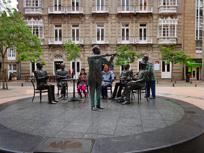 auf dem Stadtbummel in Pontevedra 40 km weiter südlich ...