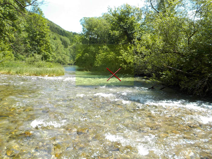 die große Überraschung folgt aber in der sogenannten „Steinklamm“ kurz vor Rabenstein: bei diesem Anblick wird man nach 400 Flusskilometer nicht automatisch in Panik geraten