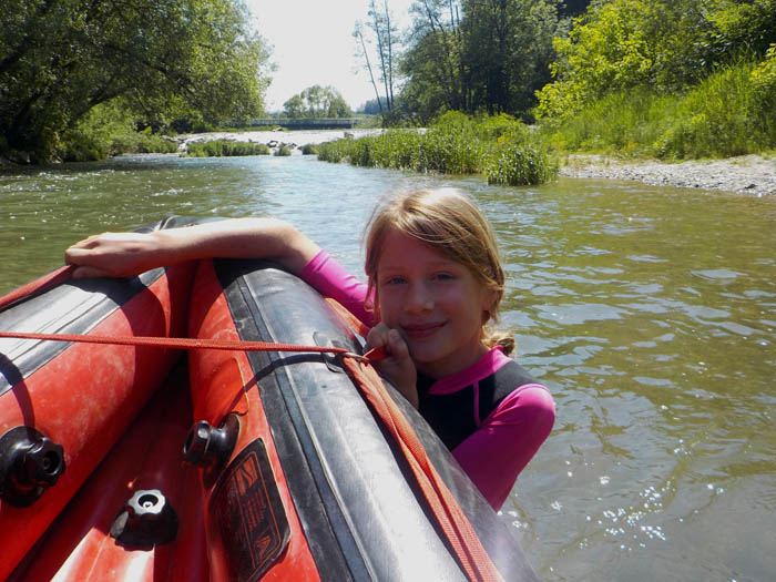 ab hier ist Ronja fast nur mehr im Wasser