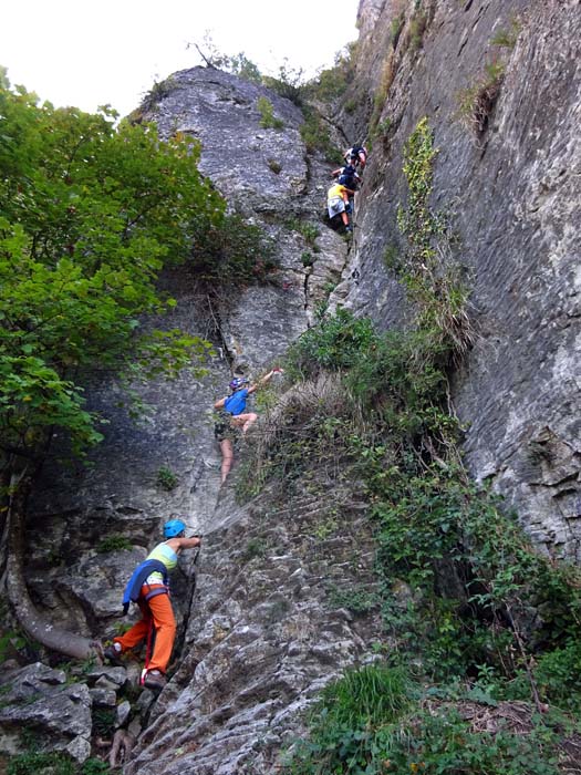 am Einstieg zur Ferrata degli Alpini