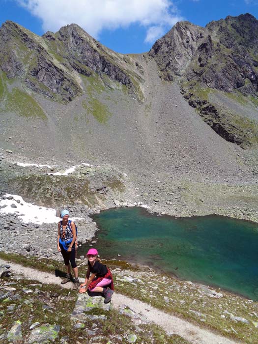 vorbei am obersten See gelangen wir ...