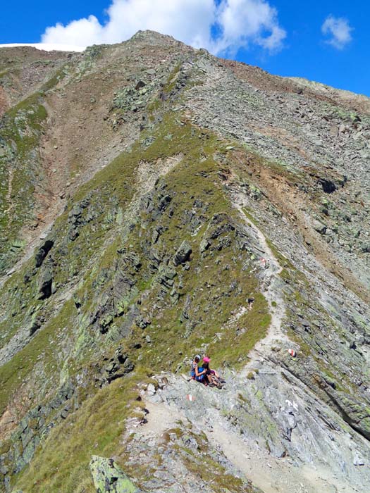 ... in den Sattel am Beginn des Pirchkogel-Südostkamms