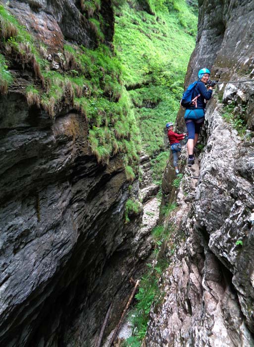 zurück an der nördlichen Canyonwand schieben wir uns weiter vor ...