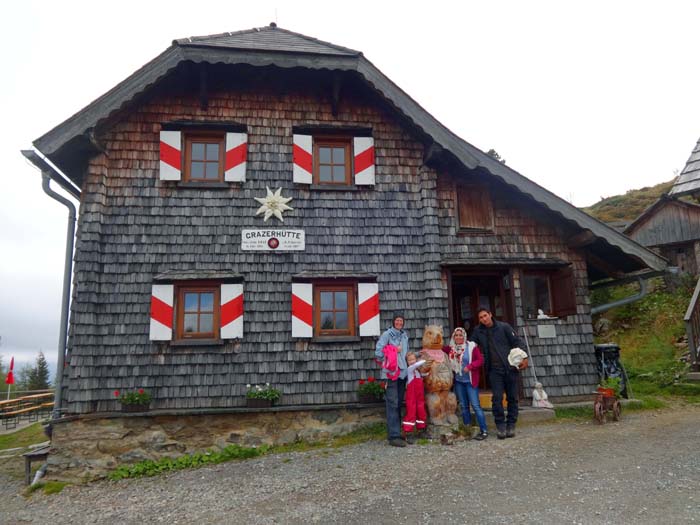 ein etwas weiterer Anmarsch führt über die Grazer Hütte - bewirtschaftet bis Mitte Oktober, dann nur an den Wochenenden, 14 Lager - ...