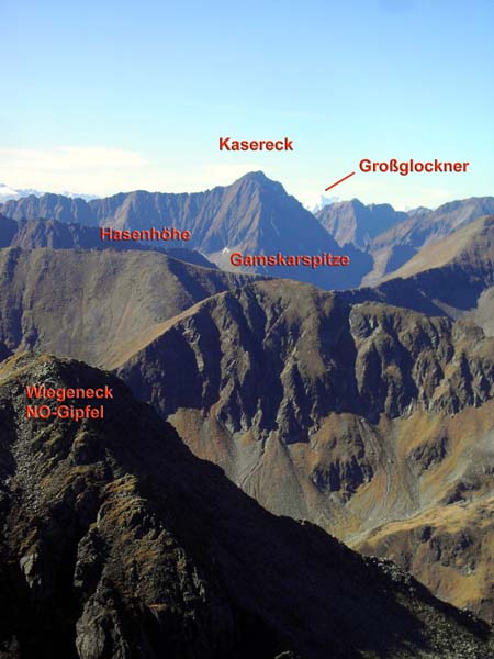 im W ist hinter dem Kasereck der Großglockner zu erkennen