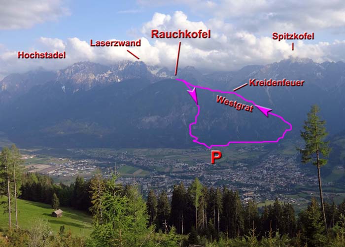 unsere Rauchkofelrunde über Lienz von N (Zettersfeld)