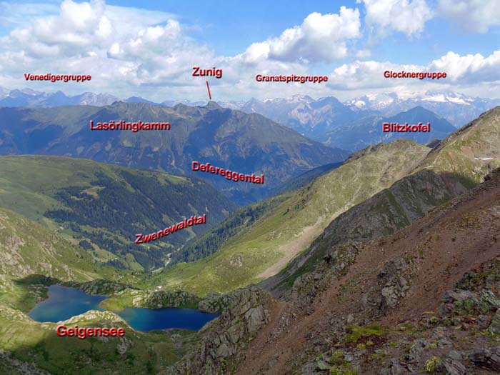 Gipfelblick Beim Kreuz gegen Norden