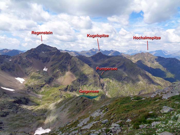 im Westen gewinnen wir einen guten Überblick zum ersten Teil der Tour