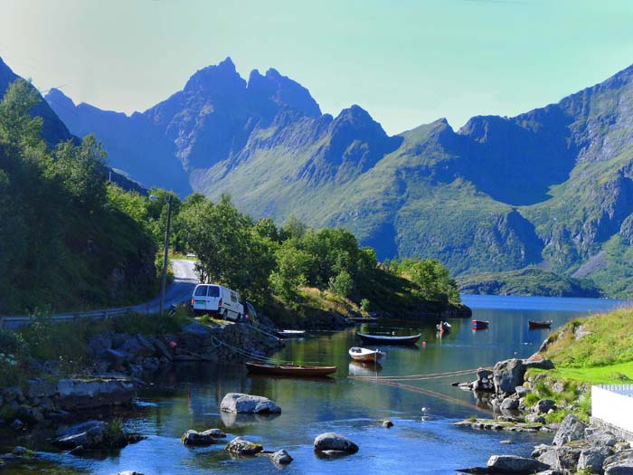 hier am Ågvatnet endet die Europastraße