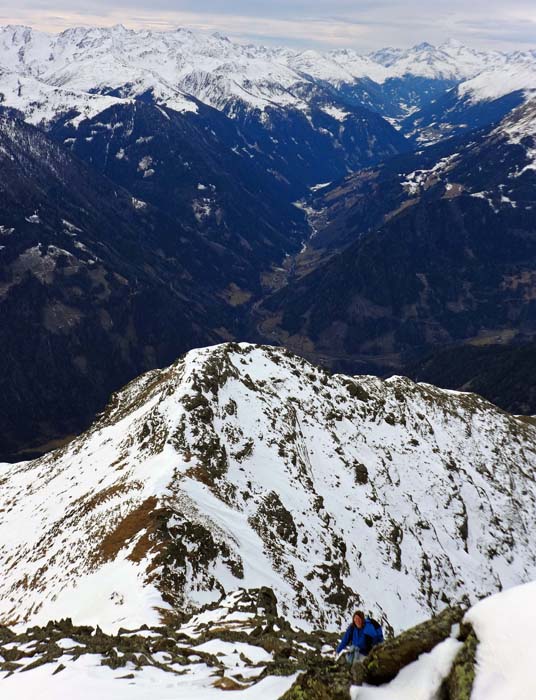 am Westgrat hinauf zu den Riegelköpfen gewinnen wir noch einmal 200 Höhenmeter