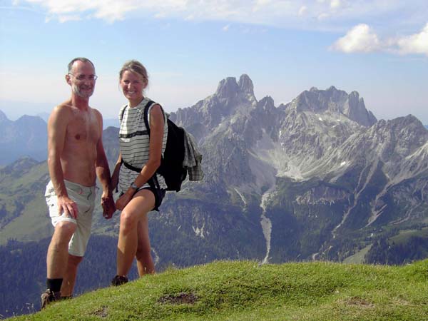 Blick vom Gipfel auf die Bischofsmützen