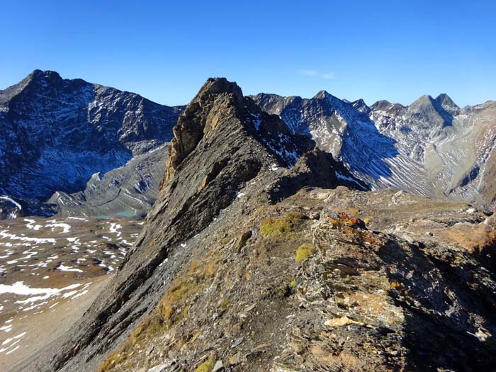 Rückblick zum SW-Gipfel, links das Keesegg des Panargenkamms Rückblick zum SW-Gipfel, links das Keesegg des Panargenkamms
