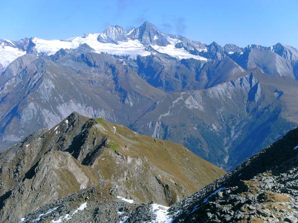 und endlich im NO - unser Grat mit der Glockner-Südseite