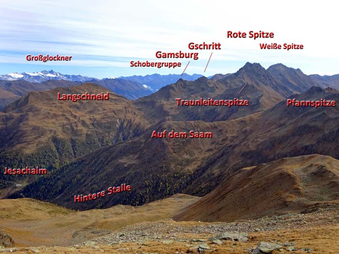 unser Grat von Westen (Hochkreuzspitze)