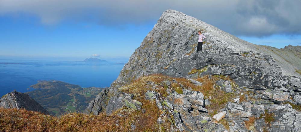 das letzte Stück auf dem Südkamm; das Gestein färbt sich weiß ein