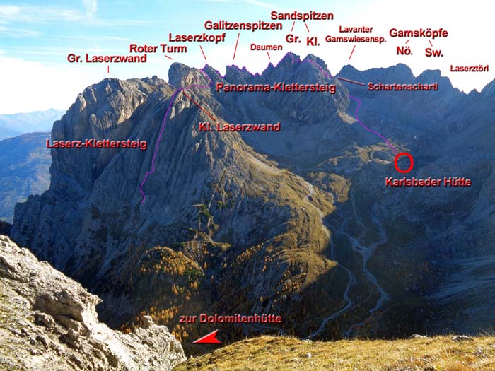 die Überschreitung von Osten (Gr. Gamswiesenspitze)