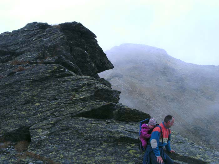 Blick vom Grat gegen N zur Torwand