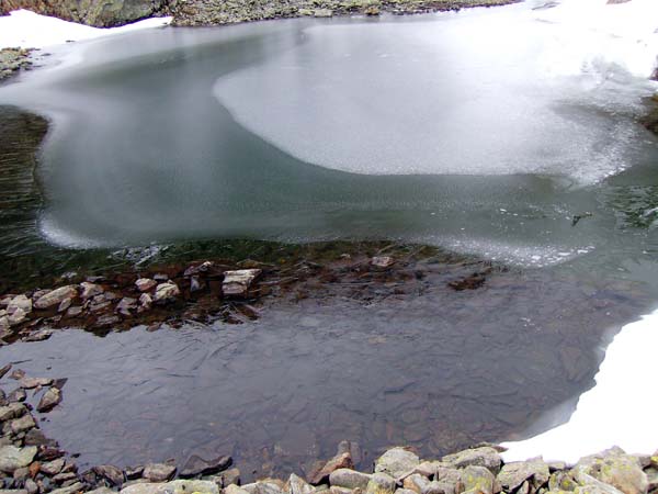 Eissee am Weg ins Hüttkar