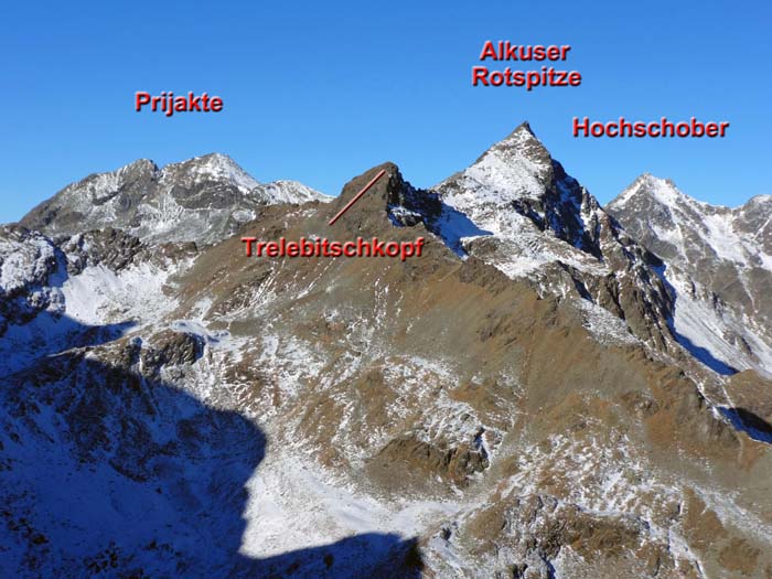 im NO weitere hohe Berge der Schobergruppe