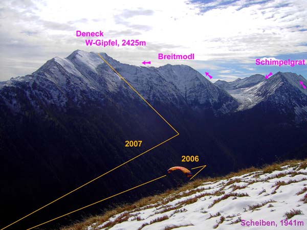 alle Jahre wieder - doch die Windverhältnisse im Knallsteingebiet bleiben komplex