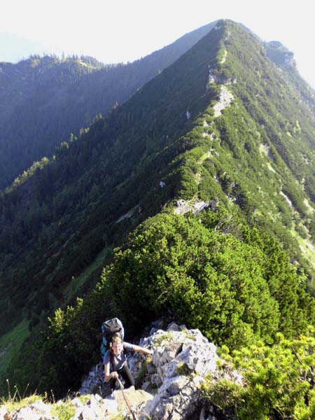 Rückblick vom Grataufschwung nach N zum Bannkogel