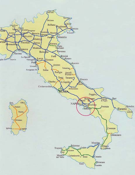 Sentiero Degli Dei Monti Lattari Kampanien Italien