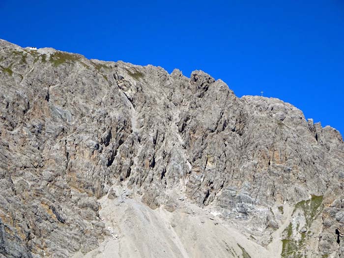 nur mehr wenige Schritte und keine 30 Hm mehr von der Hütte zum Kreuz? - Denkste.