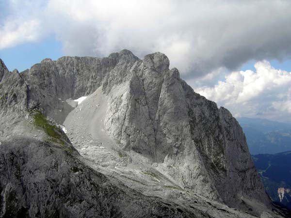 vom Gipfel des Steiglkogel zeigt sich im NW die Großwand mit ihren Trabanten, ...