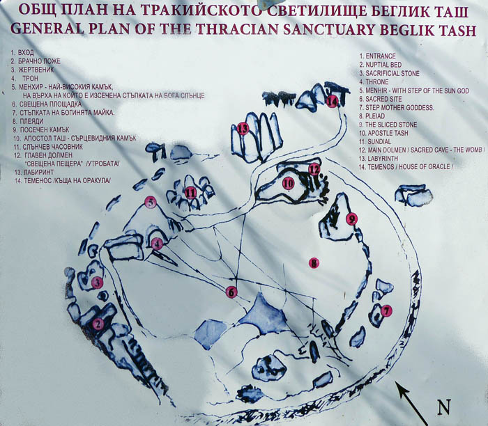 Lageplan der Kultstätte