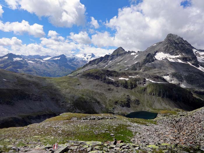 Rückblick vom gemütlichen Aufstieg zum Felber Mitterkamm