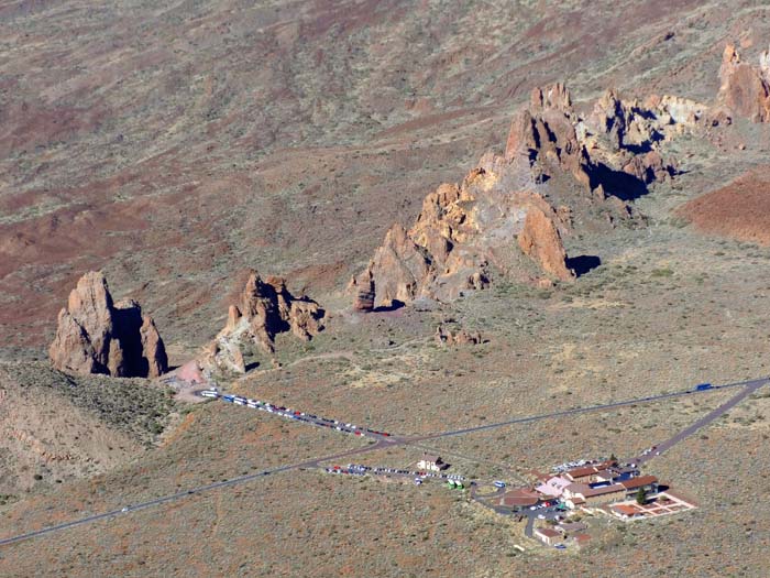 die Roques de García mit dem Parador von Ostsüdost (Guajaragipfel)