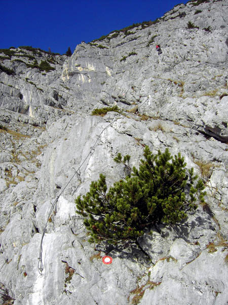 der Einstieg zum Klettersteig