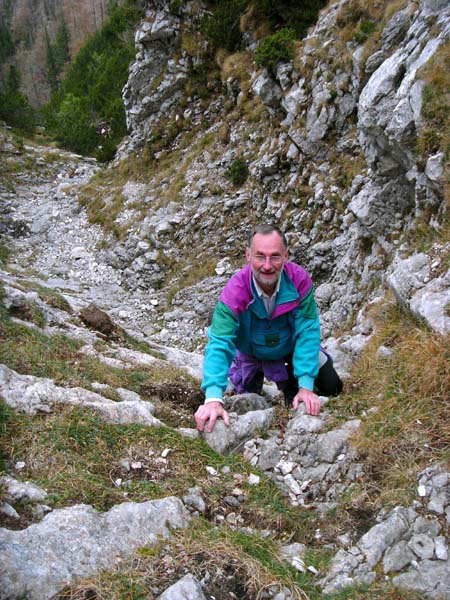 unmittelbar danach betreten wir die Zirlaschlucht oberhalb ihres Abbruchs