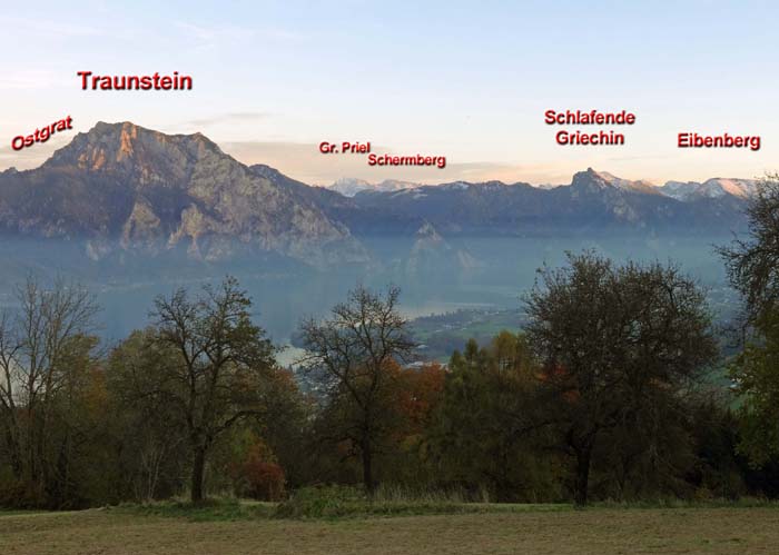 Traunstein von NW (Gmundnerberg) ...