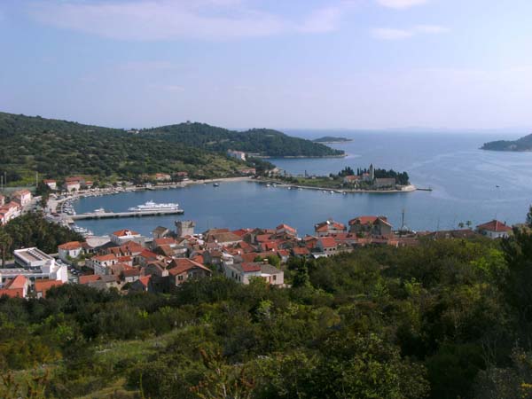 Stadt Vis von S; auf der Halbinsel das Franziskanerkloster