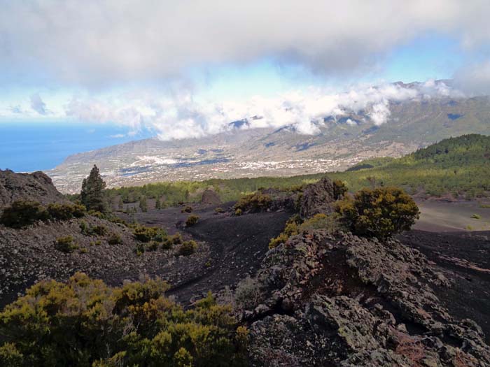 in diesem Bereich des vulkanischen, südlichen Rückgrats von La Palma hat sich beim letzten geologischen Thriller der sogenannten San Juan-Eruption die Erde an gleich drei verschiedenen Stellen aufgetan und völlig neue Verhältnisse geschaffen
