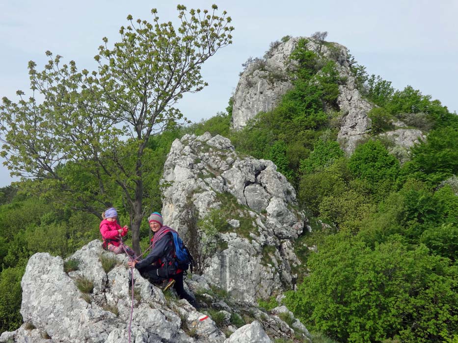 Blick von unserem ersten Minigipfel auf den 2. und 3. Zahn