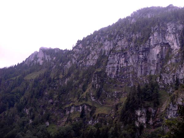 der Zwillingskogel (Hauptgipfel mit Kreuz links) v. NNW (Hauergraben)