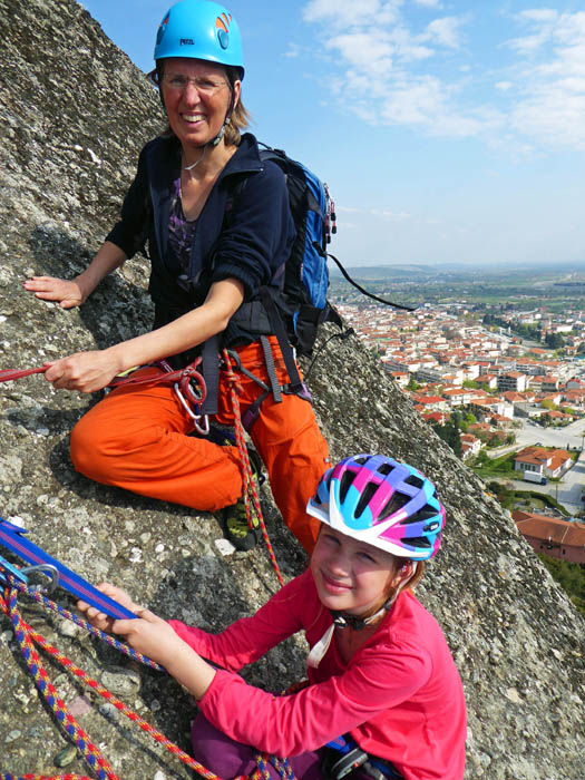 Blick auf die Dächer von Kalambaka: am 1. Stand