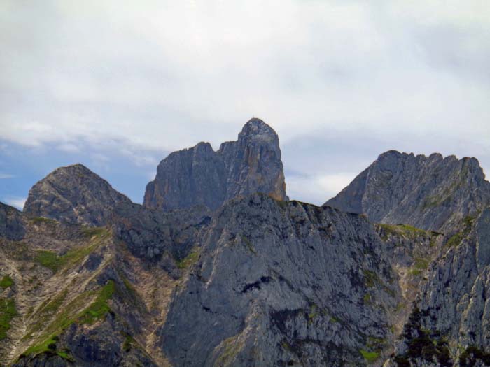 Blick gegen W: von links Steiglkogel, Bischofsmütze und Armkarwand