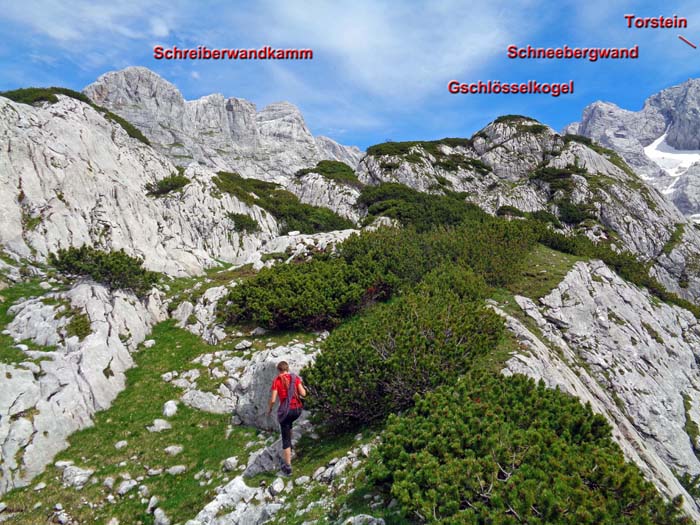 der Gschlösselkogel ist die letzte Hürde, man kann ihn auch links umgehen