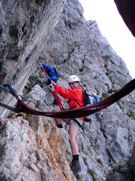 ... einer weiteren Tour vom Duo Pfannl-Maischberger, welche diese ein Jahr nach dem Westgrat eröffneten und die im Urzustand mit 3- bewertet war, ...