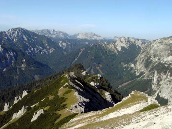 Rückblick auf den First des Reidelsteinriedel