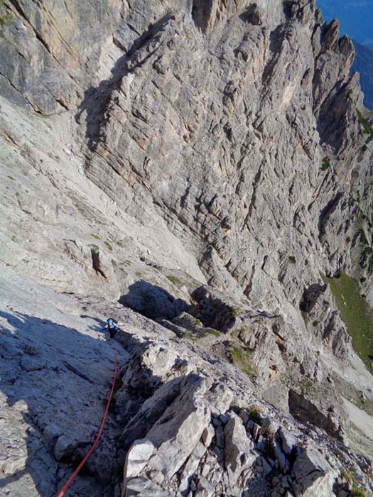 gleich zu Beginn der 5. Seillänge eine nette Verschneidung