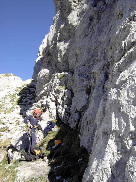 Ulli am Einstieg direkt neben dem Wanderweg