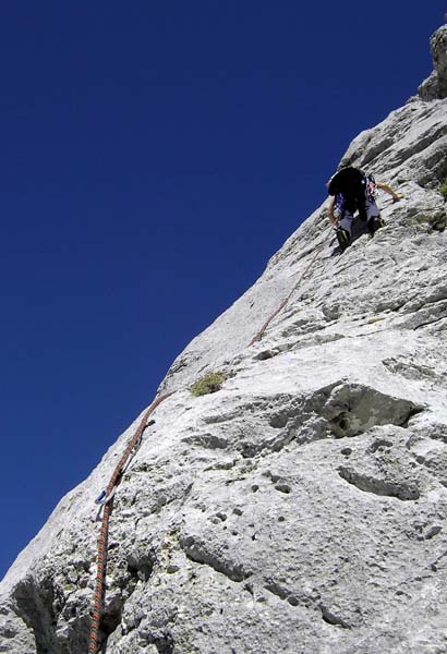 die Route sucht den schönsten Fels (6. SL) ...