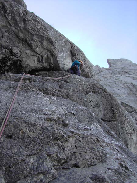 Erich auf der glatten Rampe der 4. SL