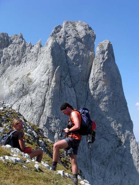 zurück auf der Karschwelle, Blick zurück auf unseren heutigen Berg ...