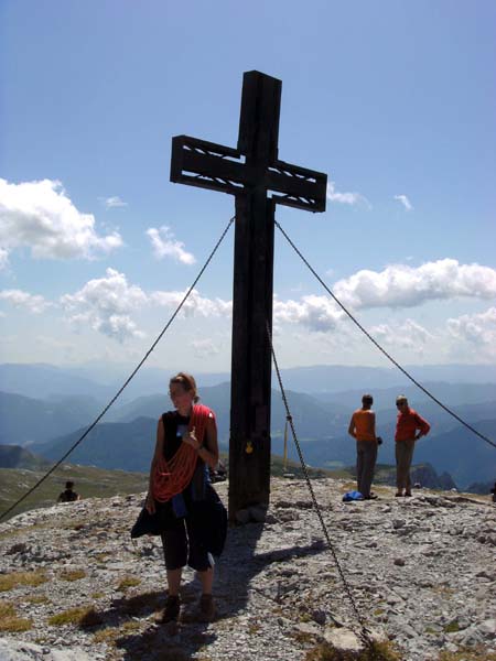 am Gipfelkreuz ist man selten allein